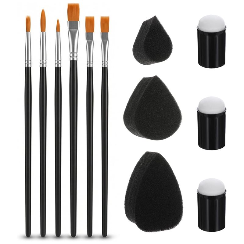 Body Brush - AB34-12Pcs Face Painting Brush & Sponge
