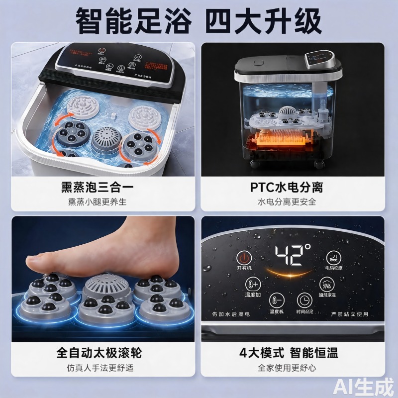 Electric Foot Bath Bucket, Con - đánh giá và giá Spa Massager