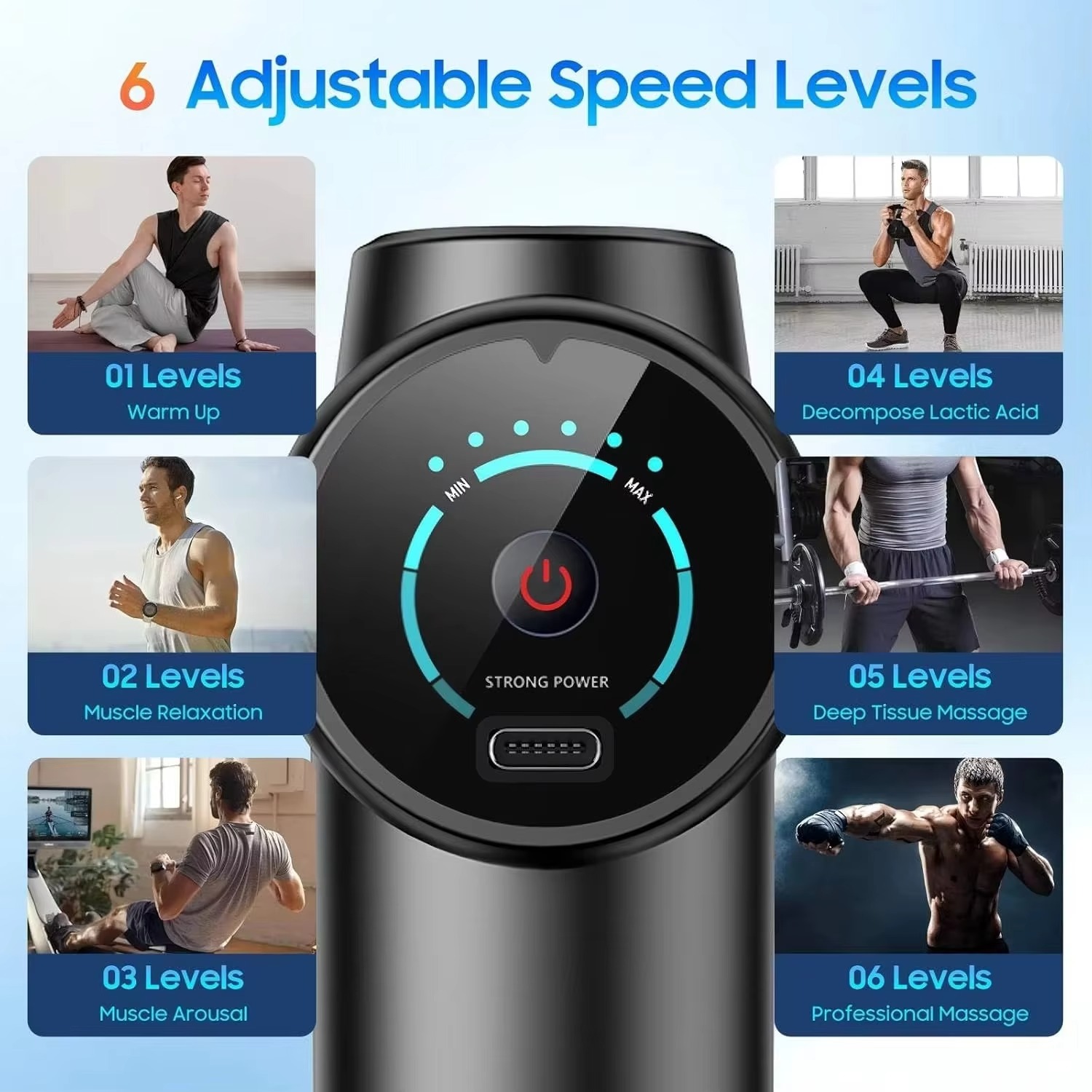 Portable Fascia Gun Vibration  - đánh giá và giá Massage Gun